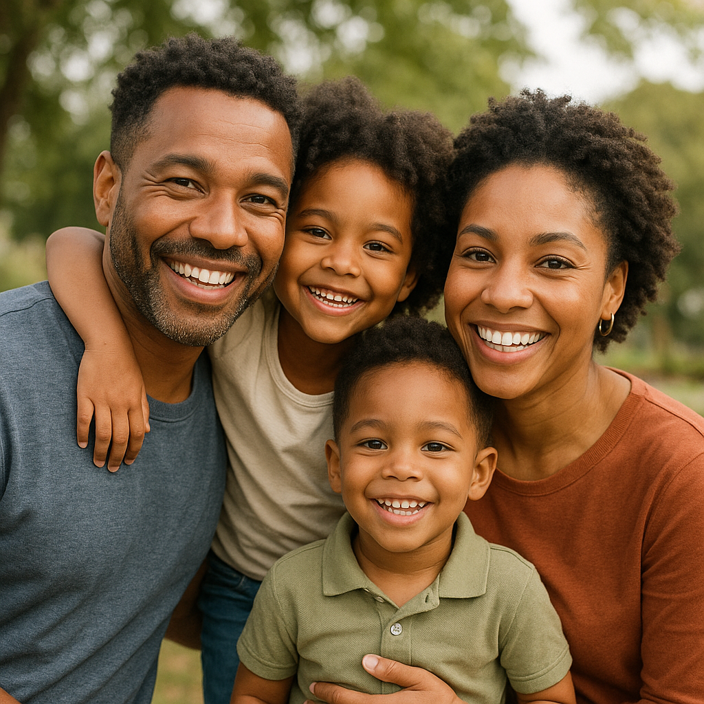 photo of a happy family